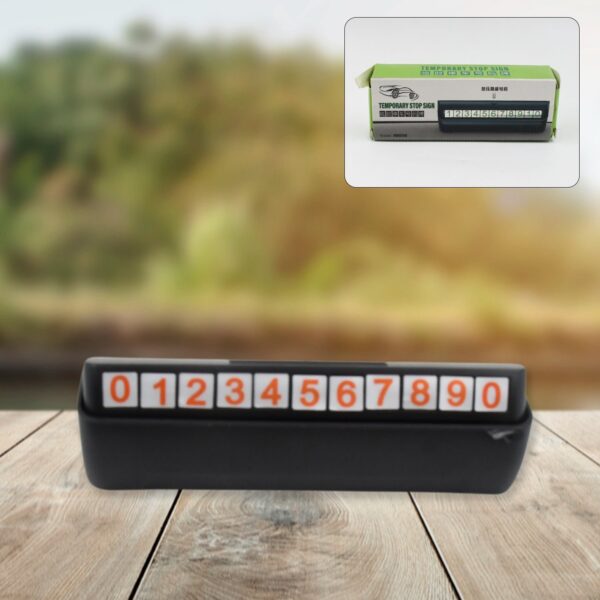 Temporary Car Parking Mobile Number Display with Magnetic Numbers Stickers (1Pc)Ã‚Â 