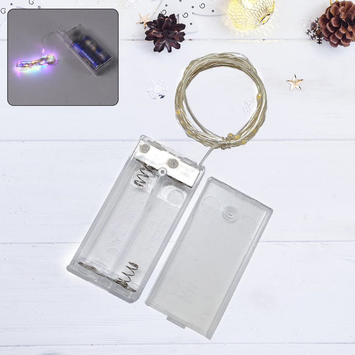 Multicolor 2AA Battery Powered, Copper Wire String Fairy Lights with 30 LEDs - Image 1