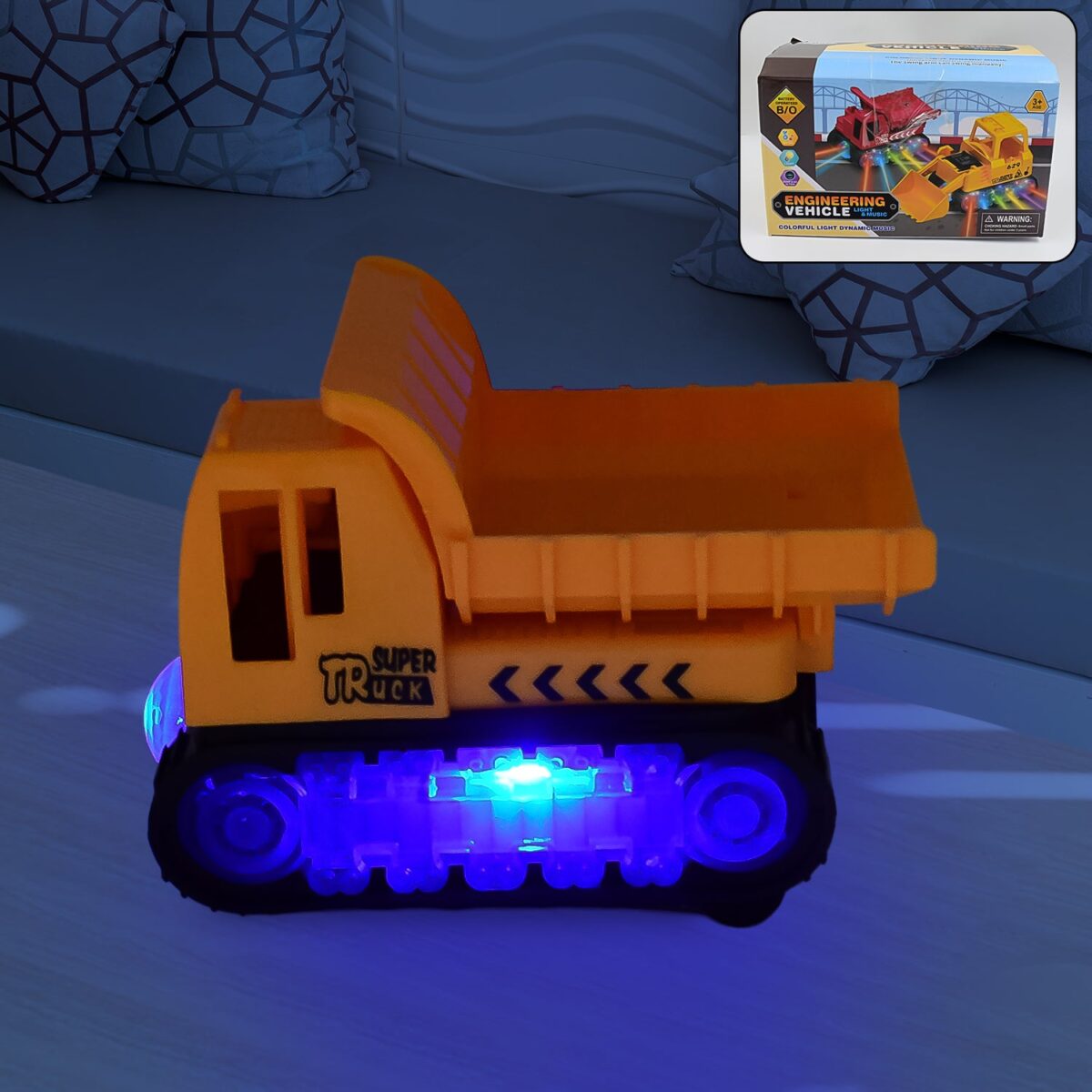 Engineering VehicleÃ‚Â Toys for Kids - Self-Driving Super Dump Truck Toy | Self-Driving Trucks, Engineering truck Electric Vehicle Toys boys birthday gift toys (1 Pc) - Image 1