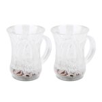LED Light-Up Party Cups - Flashing Water-Activated Drinking Glasses with Handle (2-Piece)