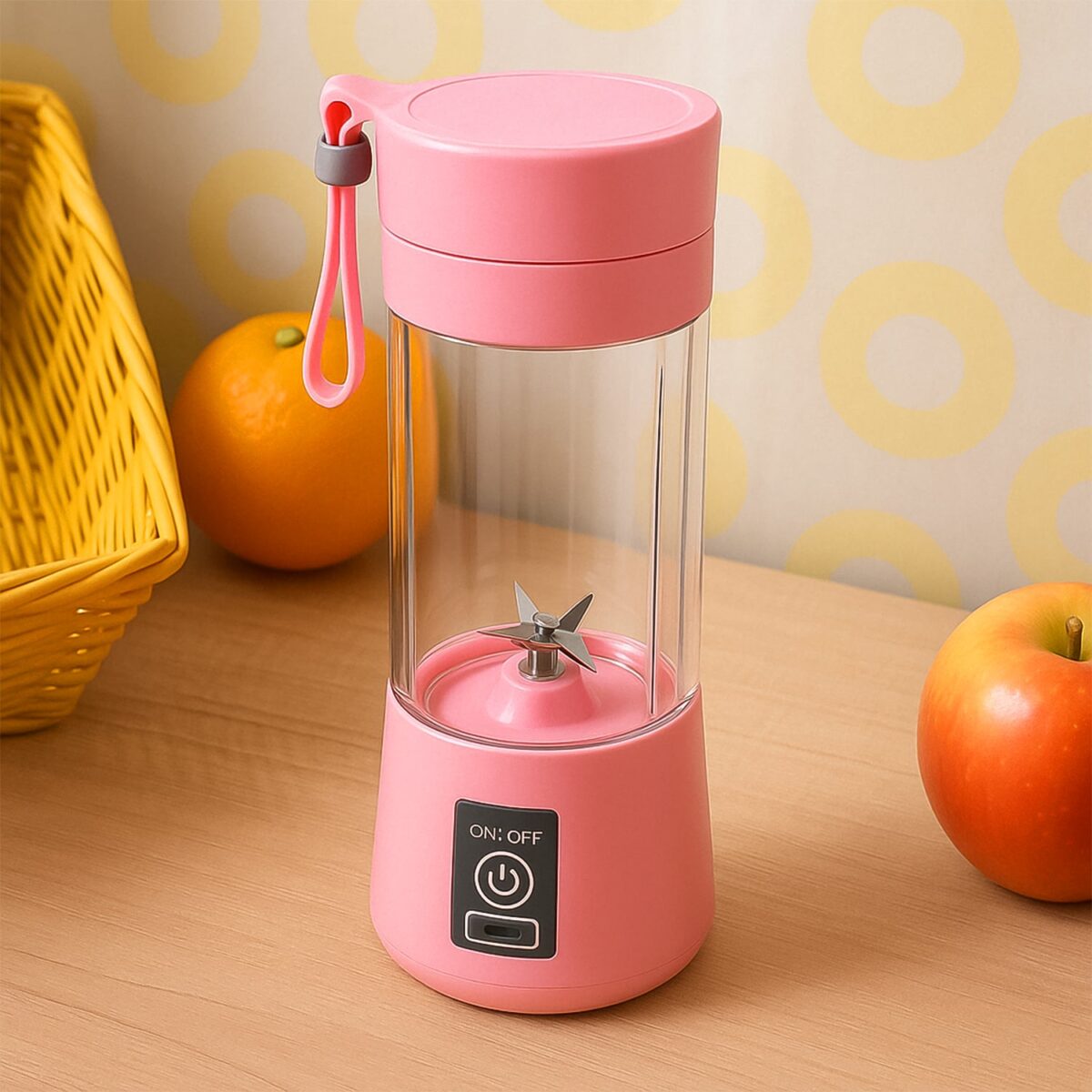 Multi-Purpose Portable USB Electric Juicer 6-Blades, Protein Shaker, Blender Mixer Cup (380 ML) - Image 1