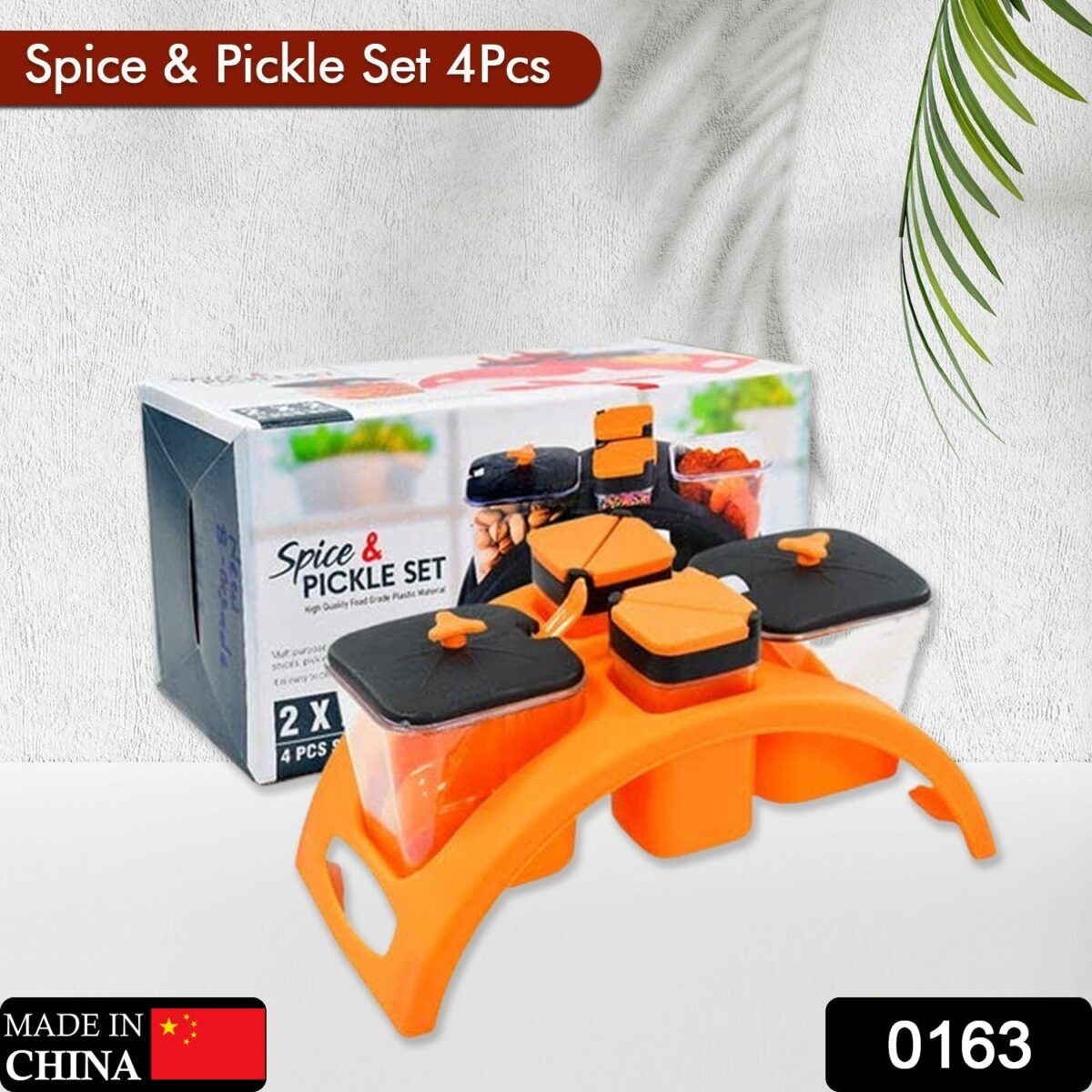 Multipurpose Pickle Jar Set (Multicolour, 4 pcs) - Image 2
