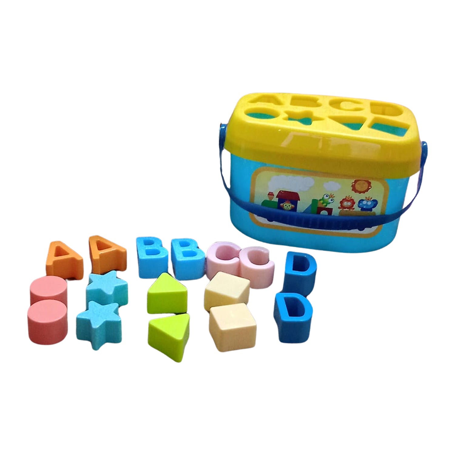 017_61361b4f-c4f5-49ad-9757-98c97718321a.jpg Baby First Block Set for Kids Non-Toxic Abcd Geometric Shape Sorting & Stacking Toy (1 Set) - Image 1