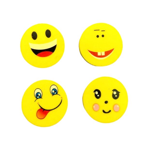 Cute Smile Emoji Eraser Set â€“ Perfect for Kids (4pc Set)