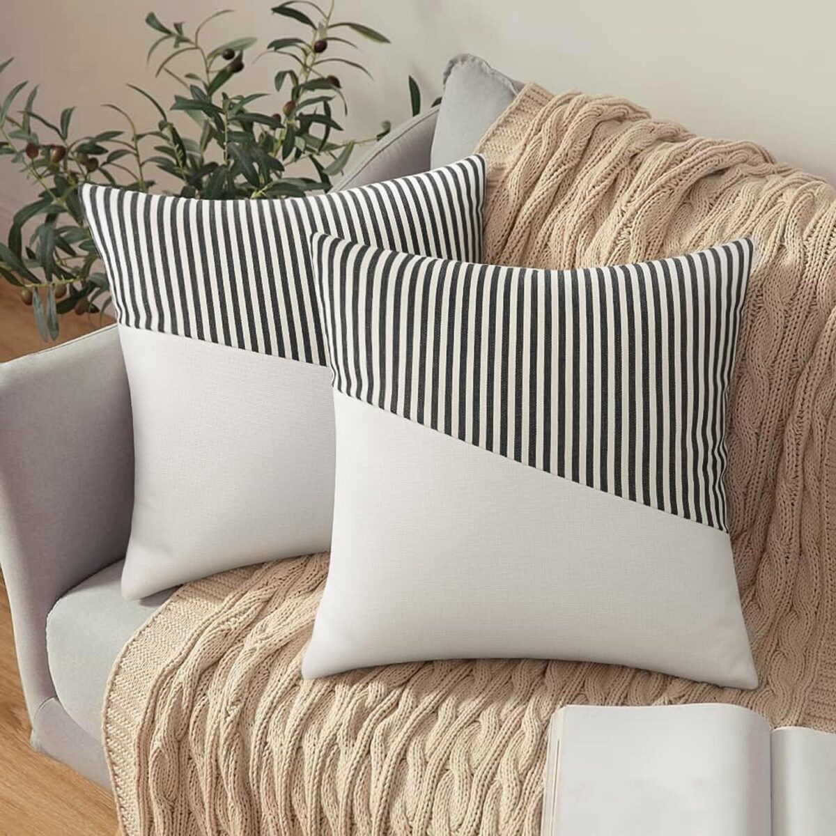 Decorative Pillow Covers Cushion Cases Soft Cotton (26 Ãƒâ€” 26 Inch / 1 Pair / 2 Pc) - Image 5