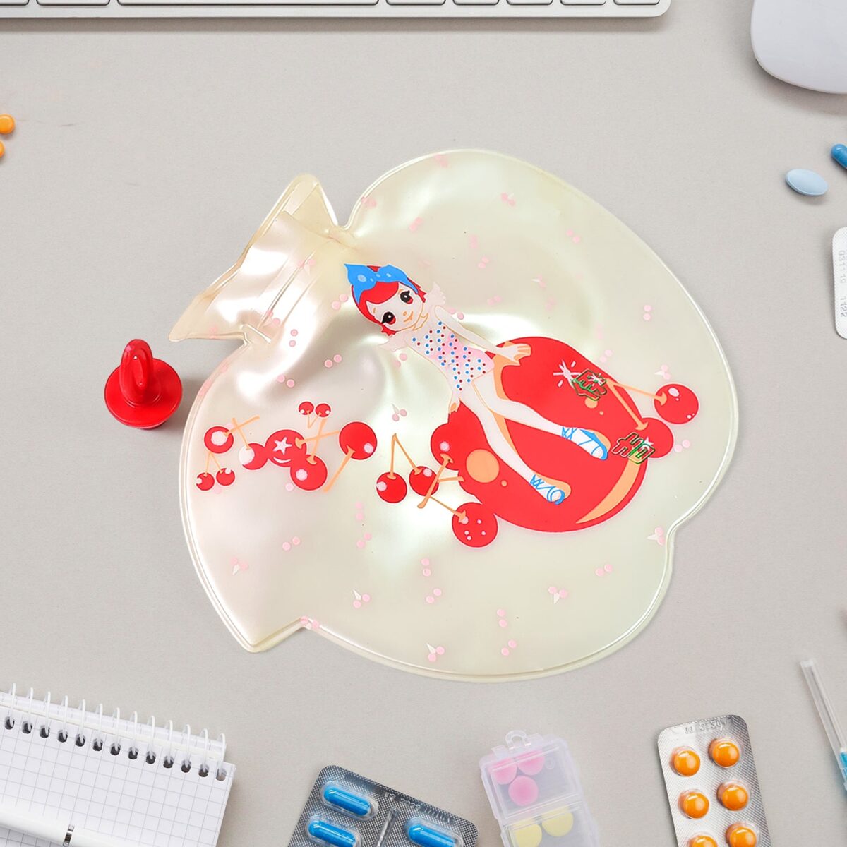 Apple Hot Water Bottle Bag For Pain Relief - Image 1