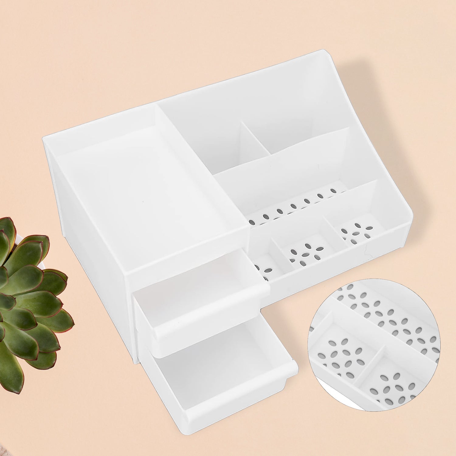 01_08c29760-bc13-4fca-a284-eb33af44c8f5.jpg Large Capacity Desktop Cosmetic Storage Box (1 Pc / Mix Color) - Image 1
