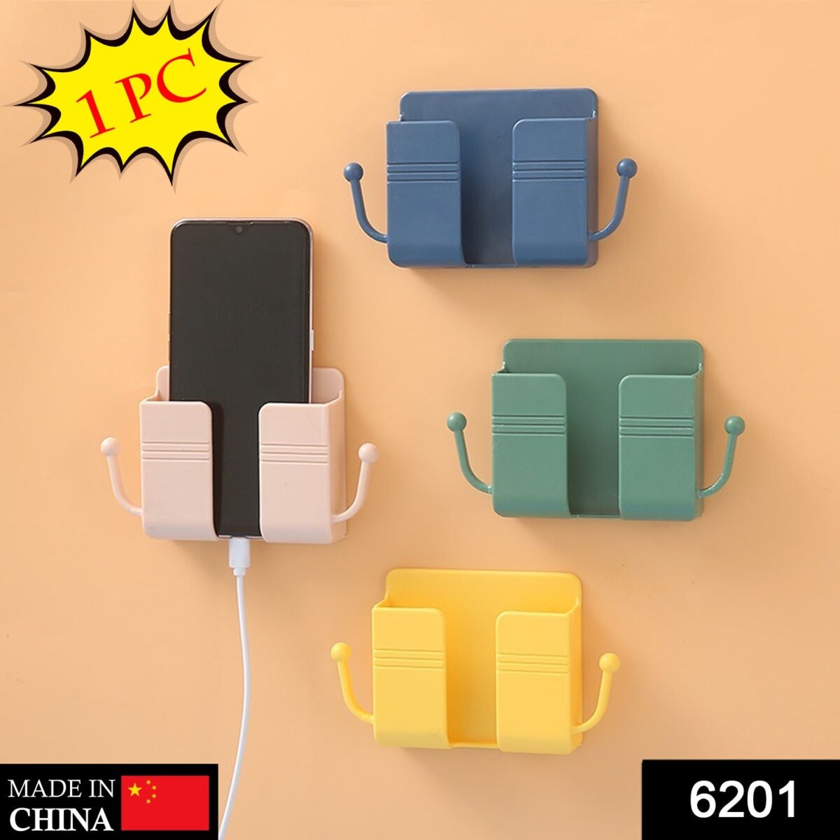 1 Pc Wallmount Mobile Stand With Hook Design used in all kinds of places including household and many more as a hanging support for and stuffs purposes. - Image 3