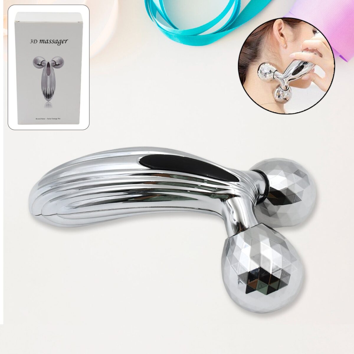 3D Manual Face Roller Massager (1 Pc) - Image 1