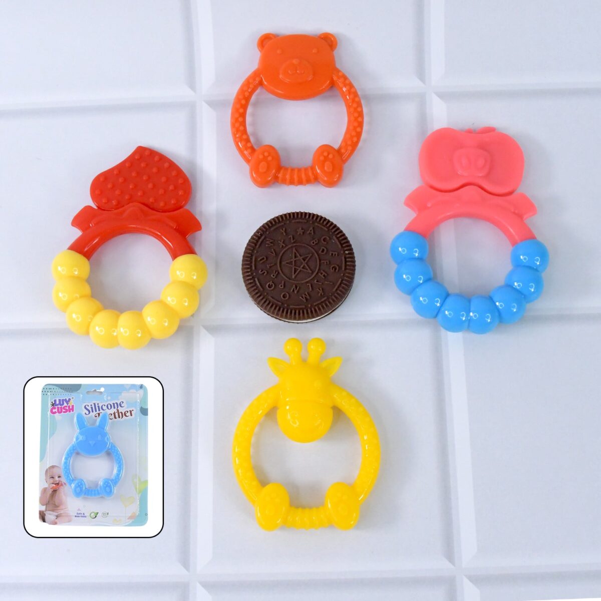 Silicone Baby Teething Toys (1 Pc / Mix Design) - Image 6