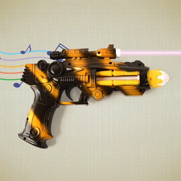 TTG LED Laser Gun Toy â€“ Battery Operated Space Blaster with Flashing Lights & Sound (1 Set)
