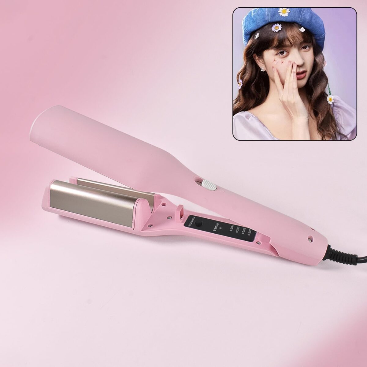 Multi function curler Wave Iron Curling Iron with Adjustable Temperature (1 Pc) - Image 1