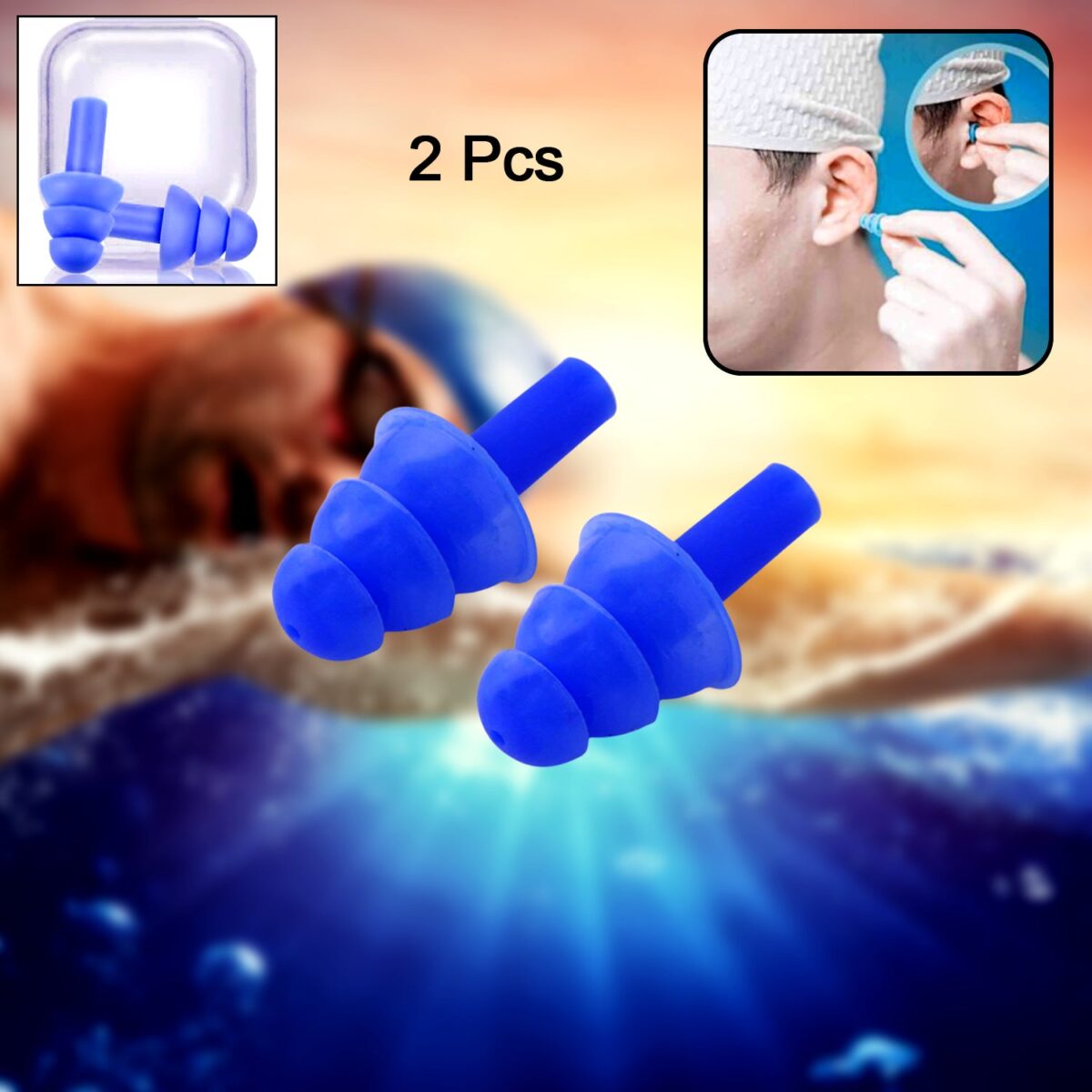 Safety Ultra Soft Foam Ear Plugs Reusable Ear Plugs for Sleeping, Travel, Loud Noises, Work, Learning, Snoring (2 Pc Set) - Image 3