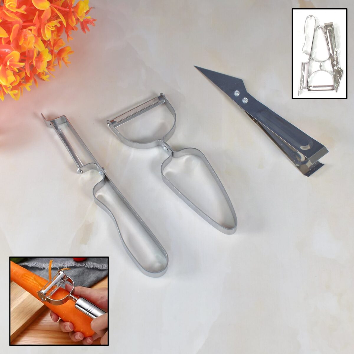 Multifunctional Peeler, Grater for Vegetable Fruit (3 Pcs Set) - Image 1
