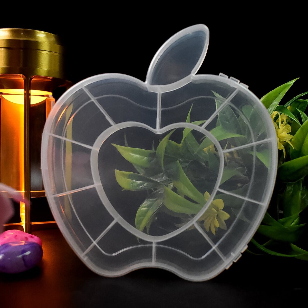 Plastic Apple Shape Jewellery Storage Box (1 Pc) - Image 3