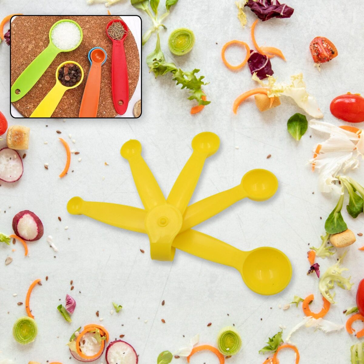 Plastic Measuring Spoons - Set of 5 - Image 1