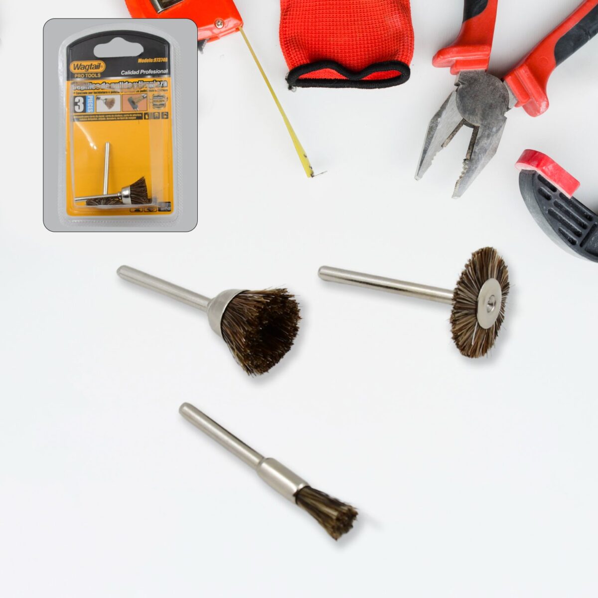 Brass Wire Wheels, 3 Pcs Brass Wire Wheels, Rust Removal Tool - Image 3