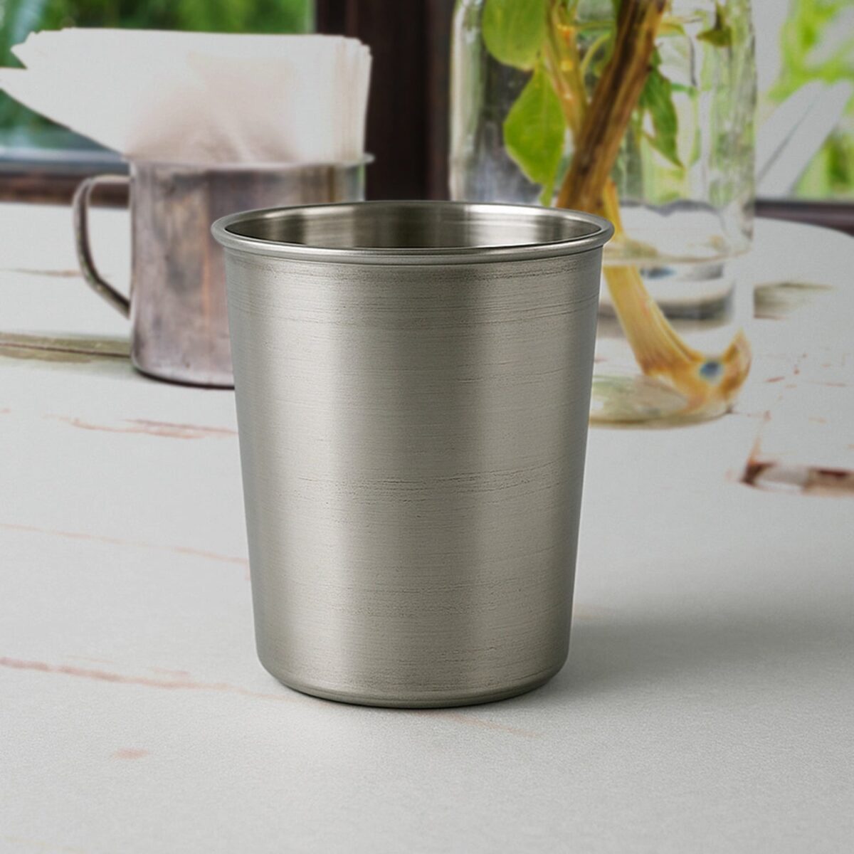 Small Stainless Steel Drinking Glass (1 Pc) - Image 1