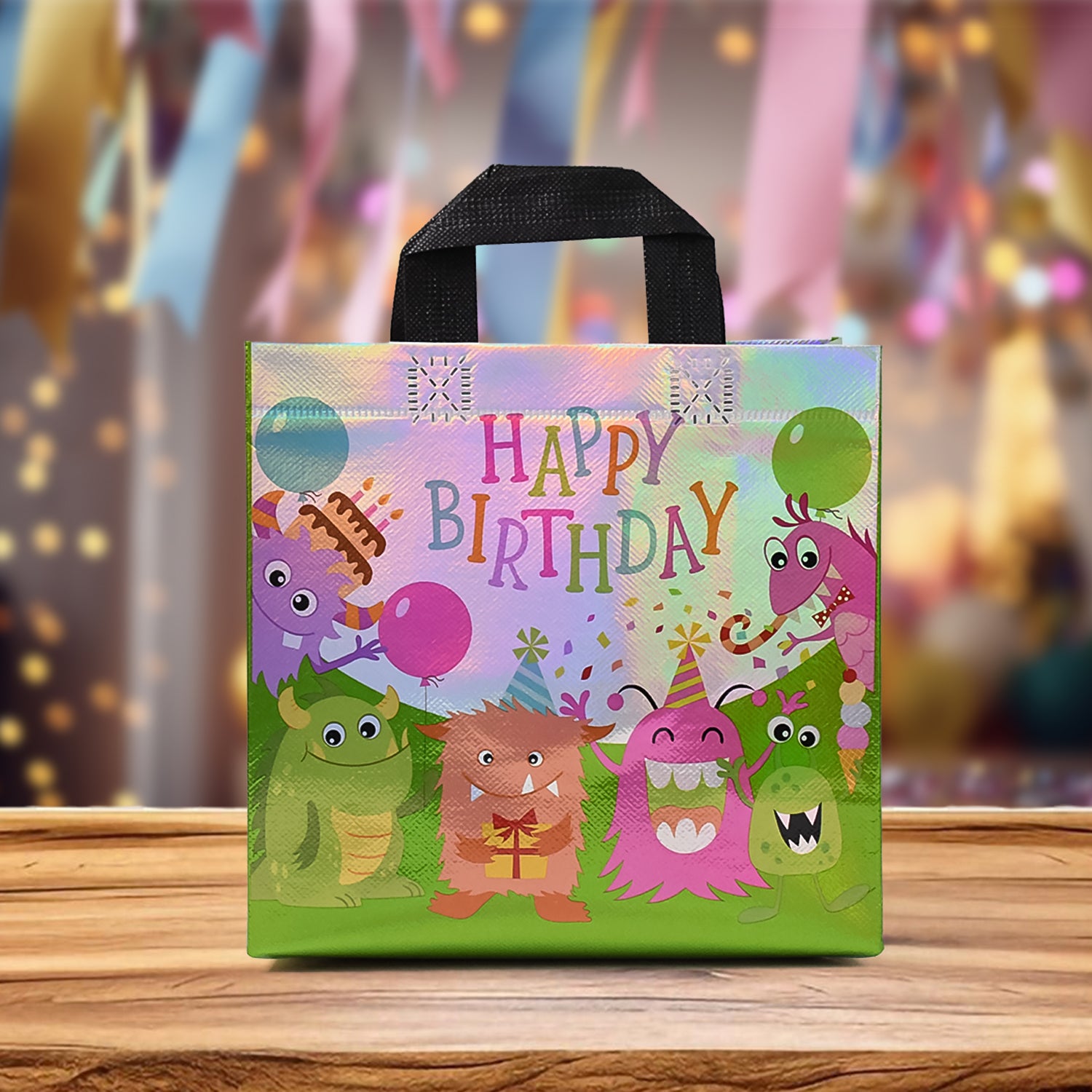 01_293a1d0a-8b51-44e3-a969-ac2cd6c30d31.jpg Birthday Gift Bag, Reusable Party Gift Bags (1 Pc / Mix Design) - Image 1