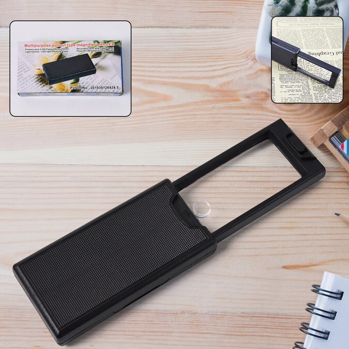 Multipurpose Extendable Magnifier with LED Magnifier (1 Pc) - Image 1