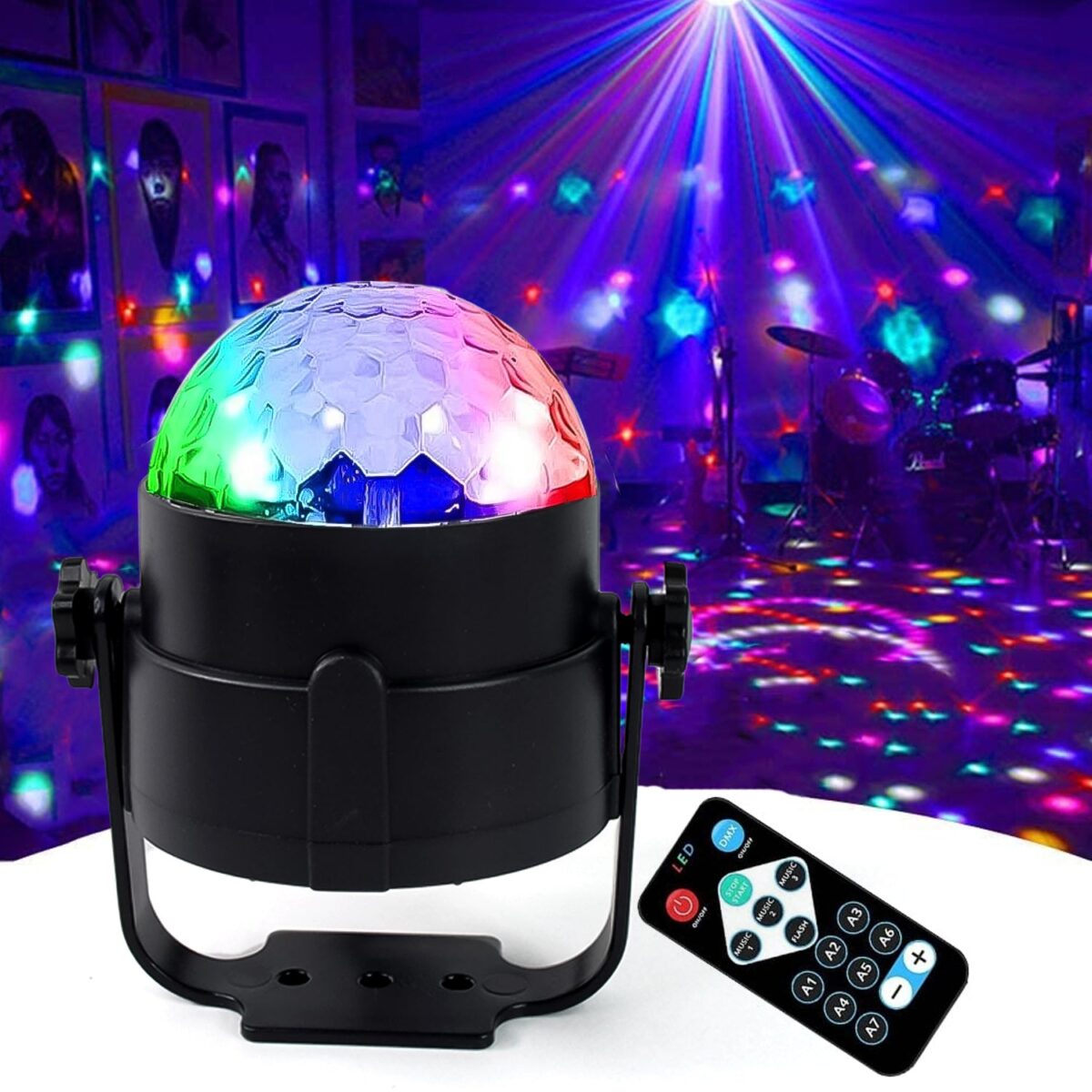 Party Lights, DJ Stage Light Disco Ball Light USB Charging Party Stage Lamp Party Light for Home Bar Car Wedding Holiday Party, Party Gift Kids Birthday - Image 1