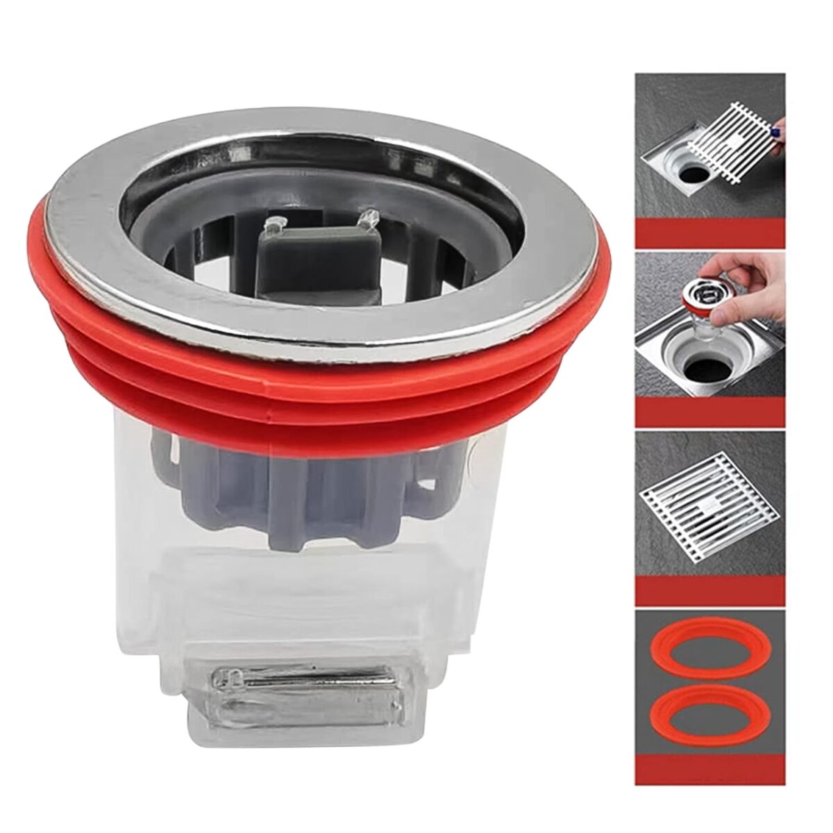Plastic Odour Proof Floor Drain Sink Drain for Toilet Bathroom Kitchen (1 Pc) - Image 1