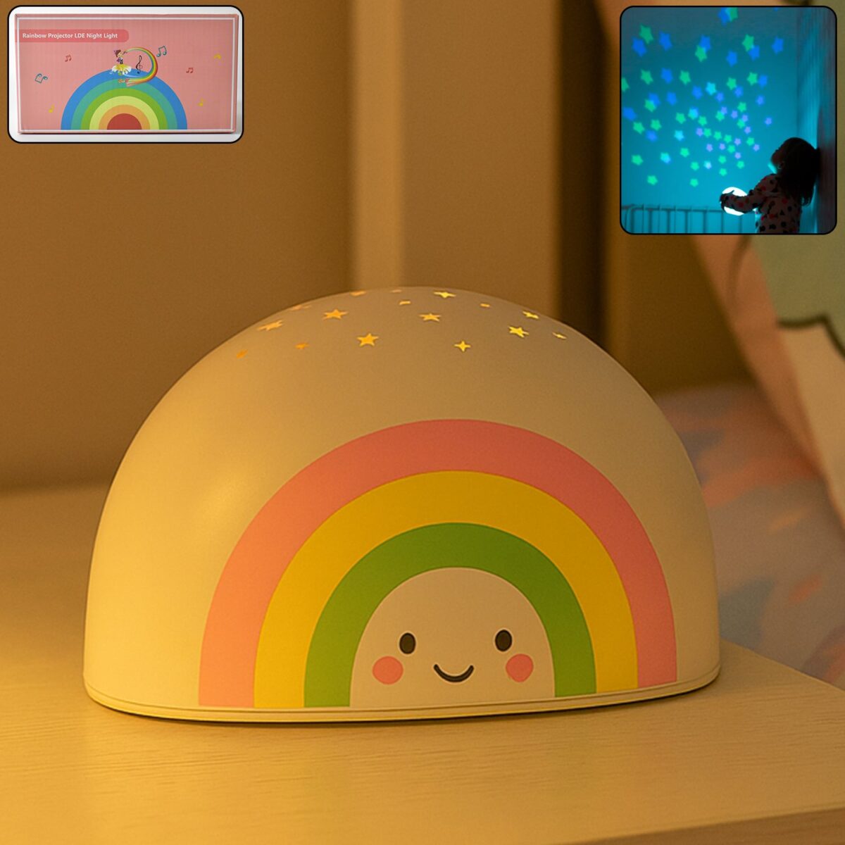 Rainbow projector LED Night Light for Kids (1 Pc) - Image 1