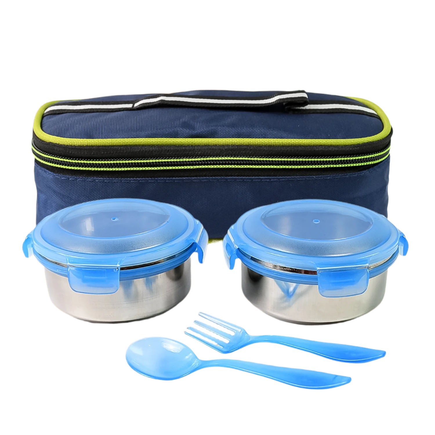 01_326d1936-a79f-4ac8-8d28-14c82fa3690c.jpg Bite Lunch Box, with Insulated Fabric Lunch Bag & Plastic Spoon, Fork - Image 1