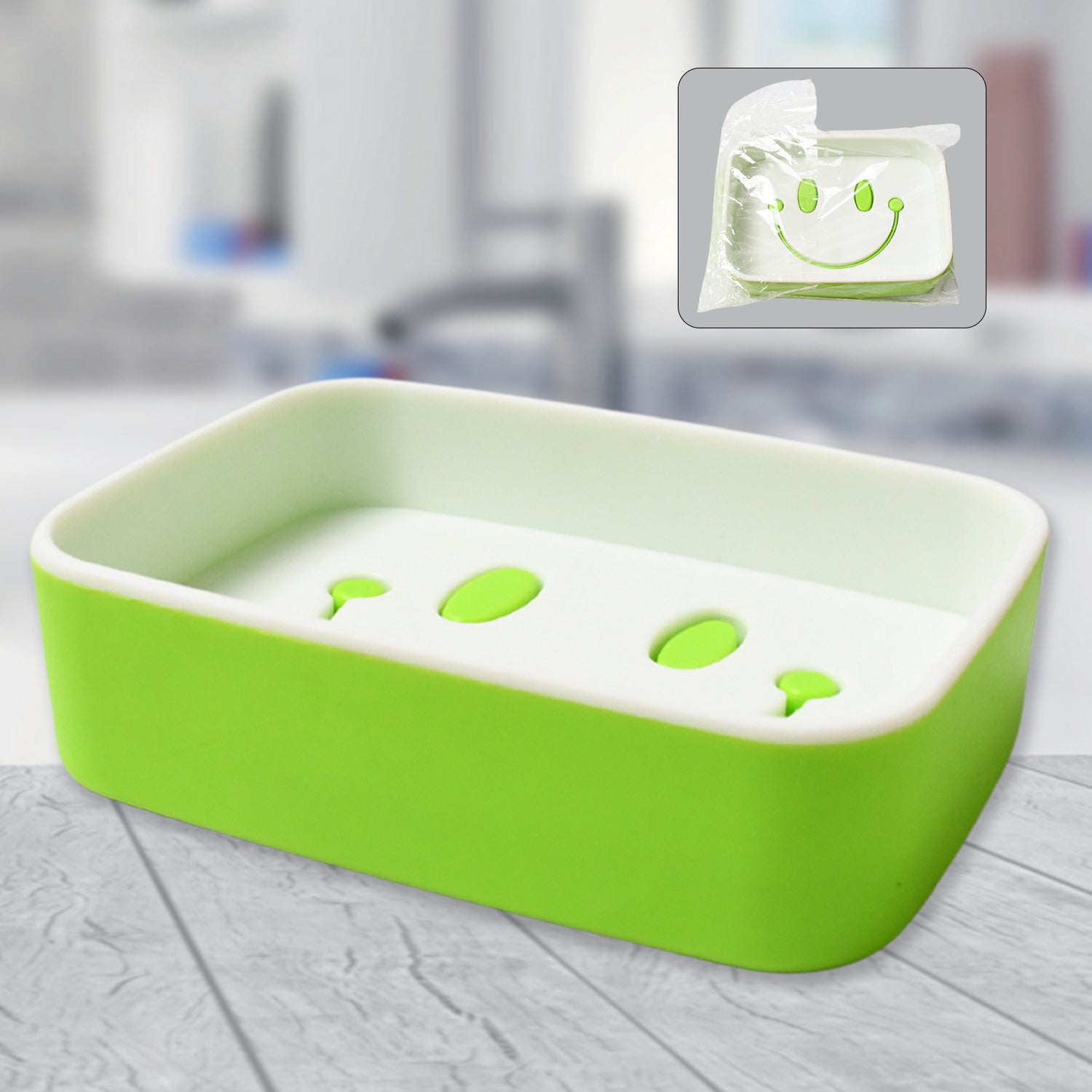 01_336c6198-6563-4bea-82d1-af0eceb0ff44.jpg Portable Travel Home Box Cute Cartoons Smile Face Container Draining Holder Soap Dish - Image 1