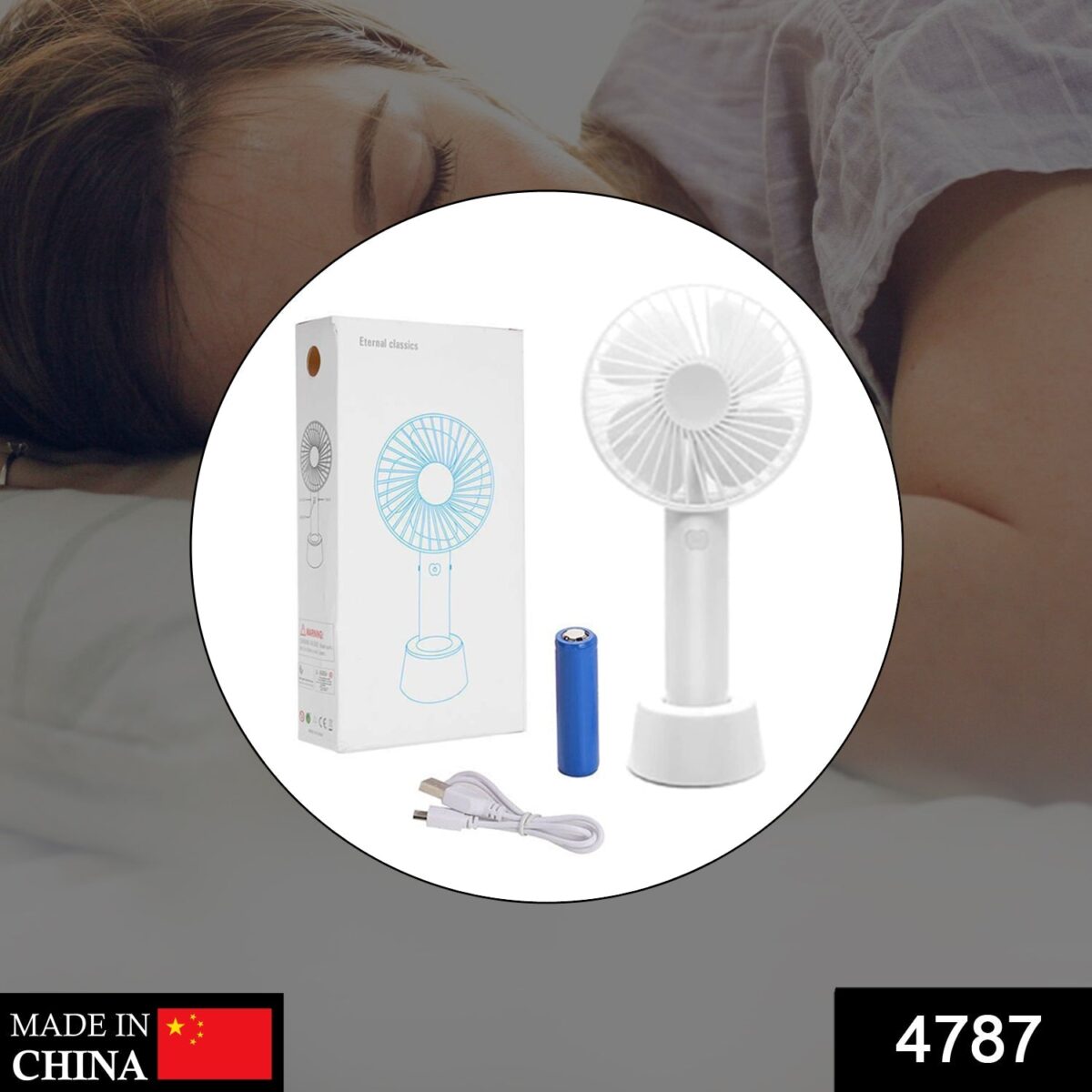 Portable Handheld Fan used in summers in all kinds of places including household and offices etc.(Battery Not Include) - Image 2