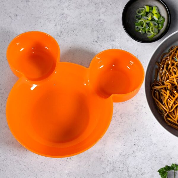 Mickey Mouse Shape Plates for Kids, BPA Free, & Unbreakable Childrenâ€™s Food Plate, Kids Bowl, Fruit Plate, Baby Cartoon Bowl Plate, Tableware (1 Pc)