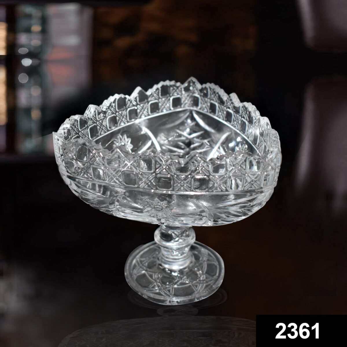 Crystal Touch Beautiful Decorative Designer Fruit Glass Bowl - Image 2