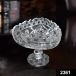 Crystal Touch Beautiful Decorative Designer Fruit Glass Bowl - Image 2