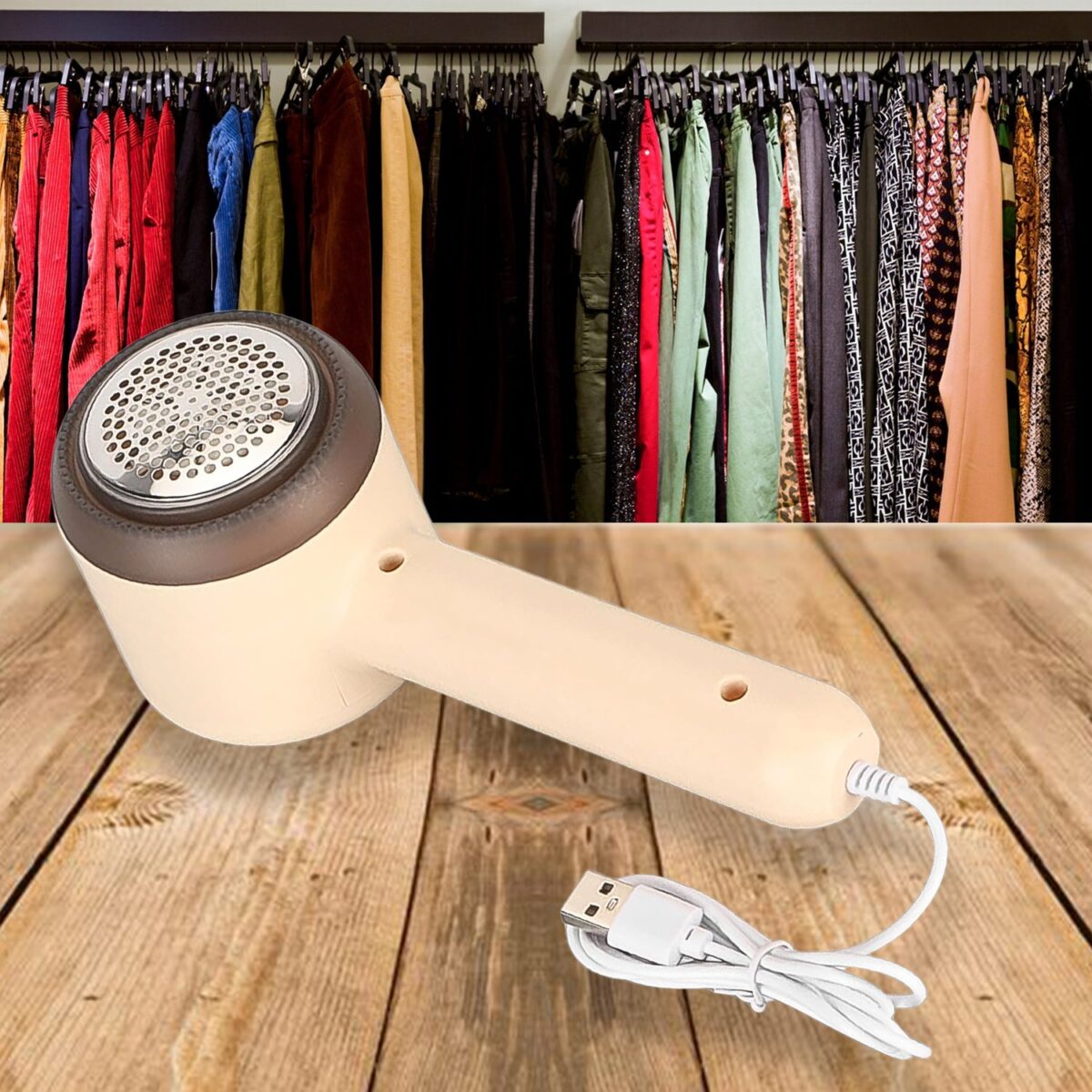 Portable Lint Remover with USB Power Cable (1 Pc) - Image 1