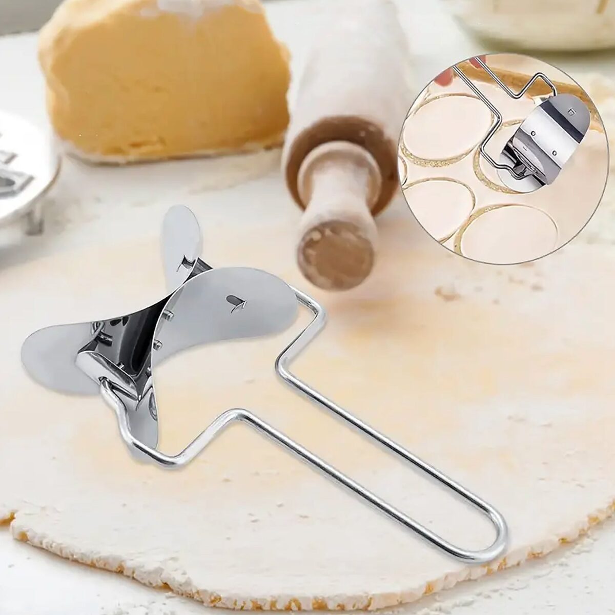 Puri Cutter Stainless Steel Roller Machine for Baking Tools - Image 1