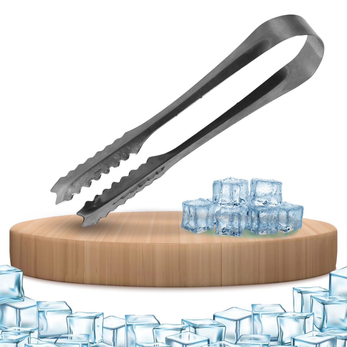 Stainless Steel Tong for Lifting Ice Cubes, Sugar Cubes | Serving Tongs (13 Cm / 1 Pc) - Image 1