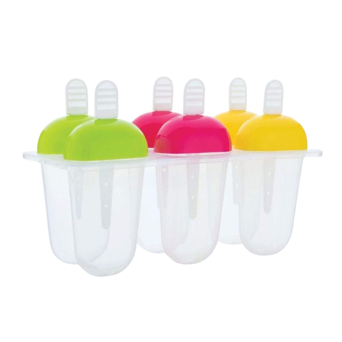 6 Pcs Multicolor Polypropylene Ice Mold, Kulfi Maker / Stick / Cream / Candy Color Assorted - Image 4