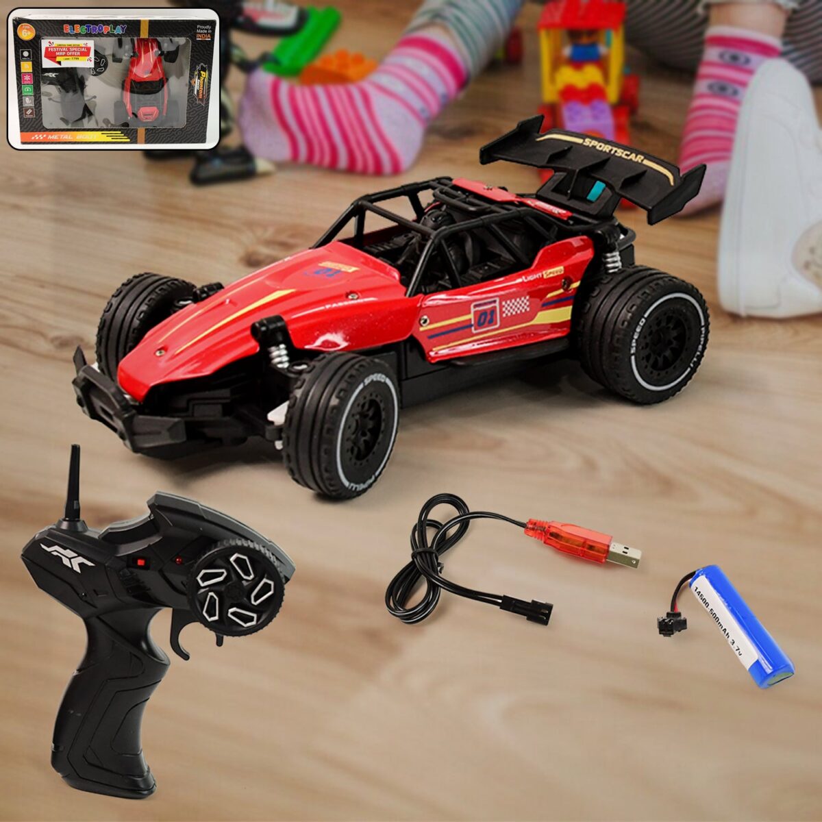 Electroplay High-Speed Remote Control Racing Car (1 Set) - Image 1