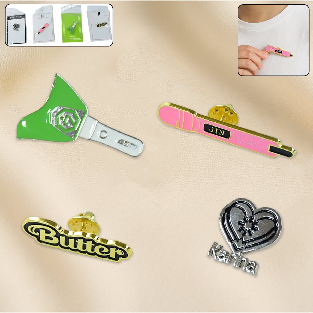 Stylish Metal Badge Pin Ã¢â‚¬â€œ Single Piece (Random Design) - Image 10