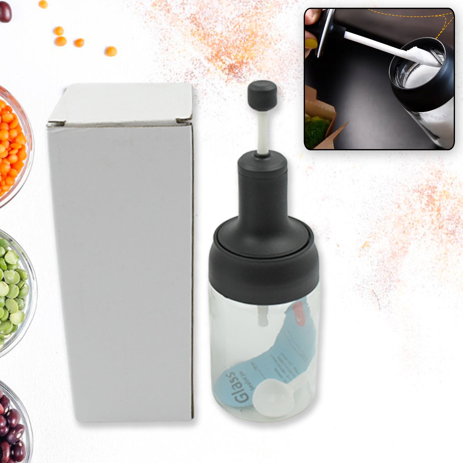 01_55bac42e-f038-4455-b656-15f7fc4d8f18.jpg All-in-One Seasoning Jar: Heat-Resistant Glass with Spoon (1 Pc) - Image 7