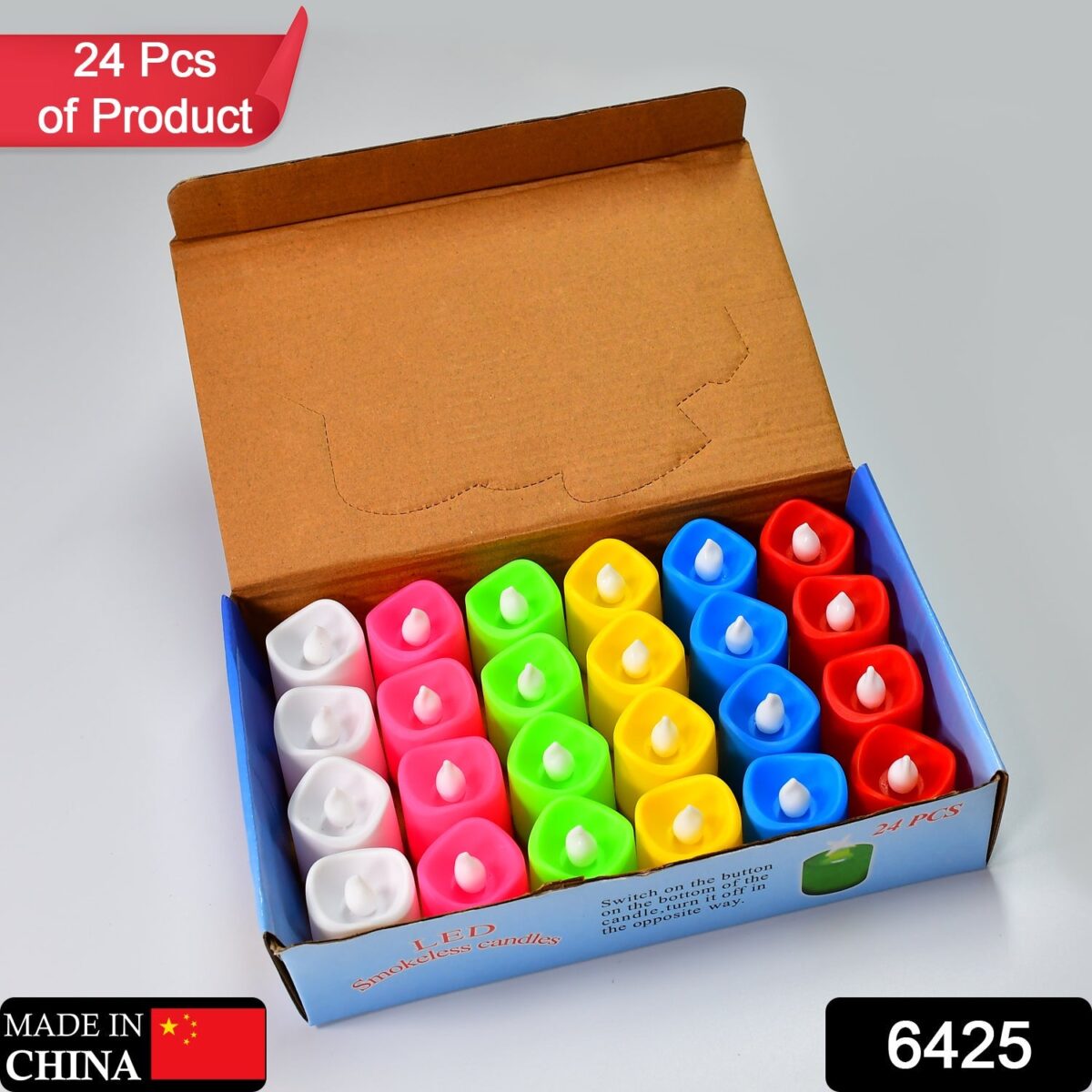 Festive Lighting for Any Occasion: 24 Pack LED Tealight Candles (Multicolor) - Image 2