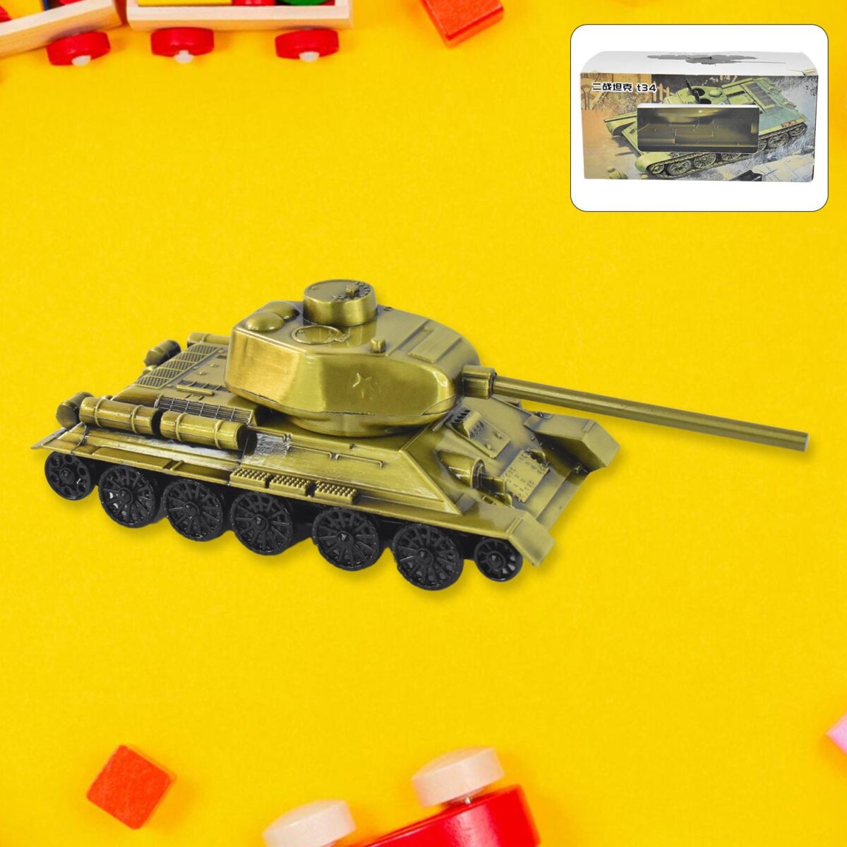 Retro Iron Art Tank Model, Nostalgia Tank Crafts Home Decor Ornament, Desktop Decorations for Office Living Room Children's Room Gift (Metal) - Image 1