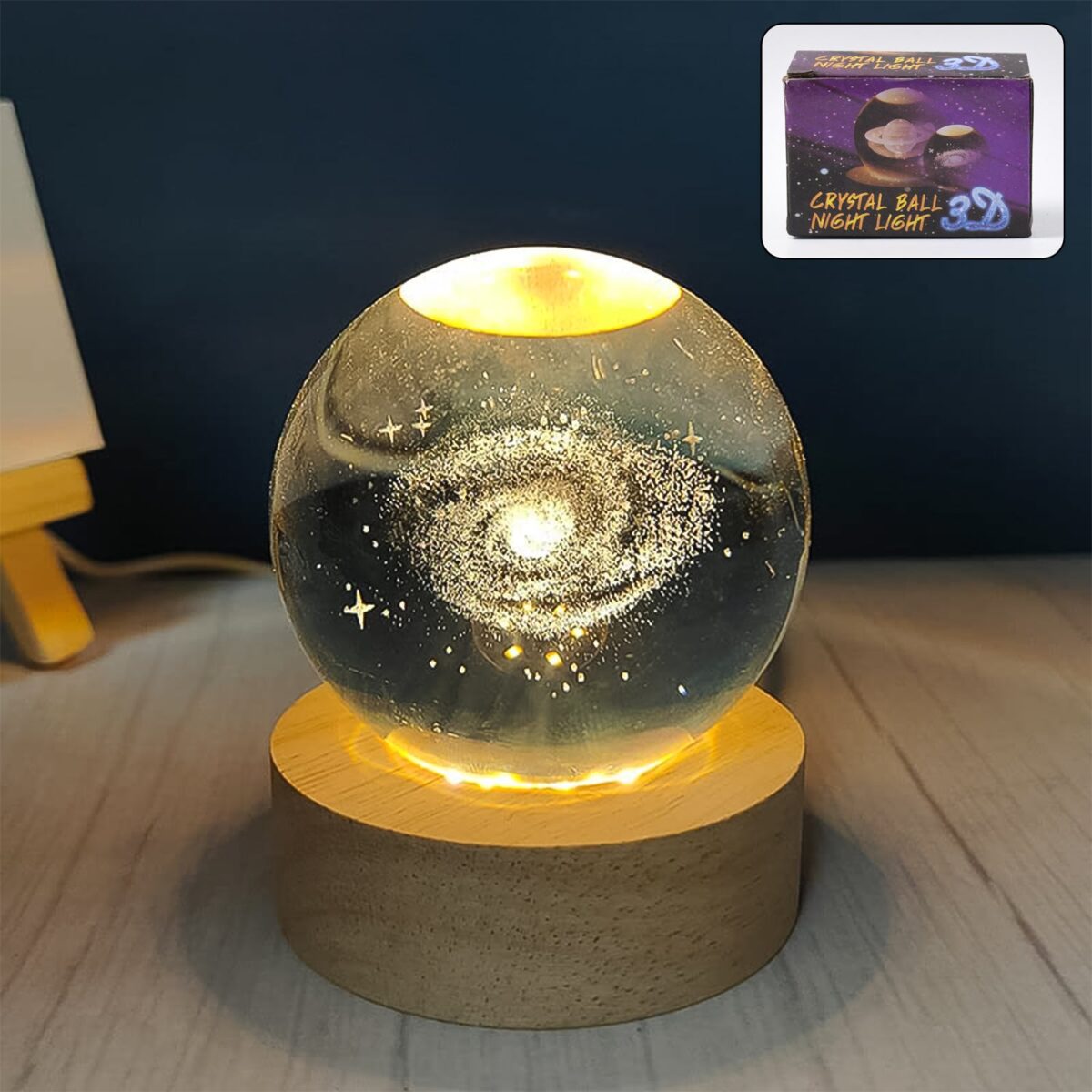 3D Crystal Ball lamps With Base (1 Pc) - Image 1
