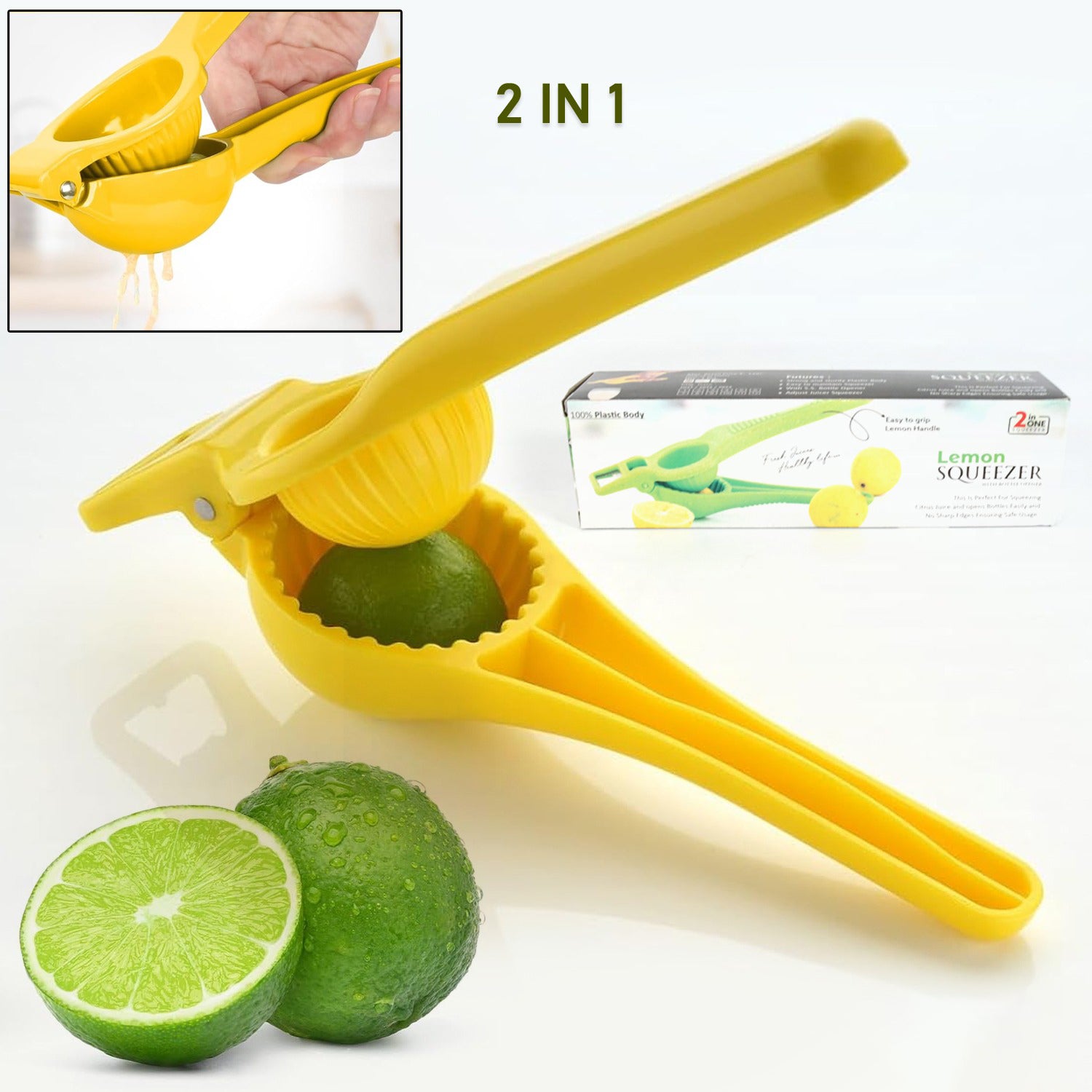 01_62becba2-feb7-44bd-b08f-6b9d17bde5af.jpg Kitchen 2 in 1 Unbreakable Lemon Squeezer and Bottle Opener (1 Pc) - Image 1