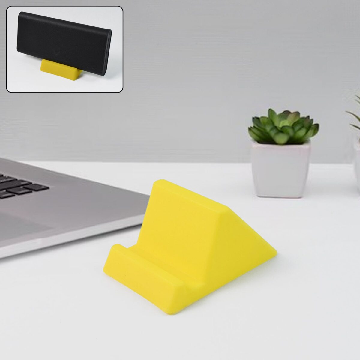 Compact Plastic Mobile Phone Holder Stand (1 Pc & Mix Color) - Image 1