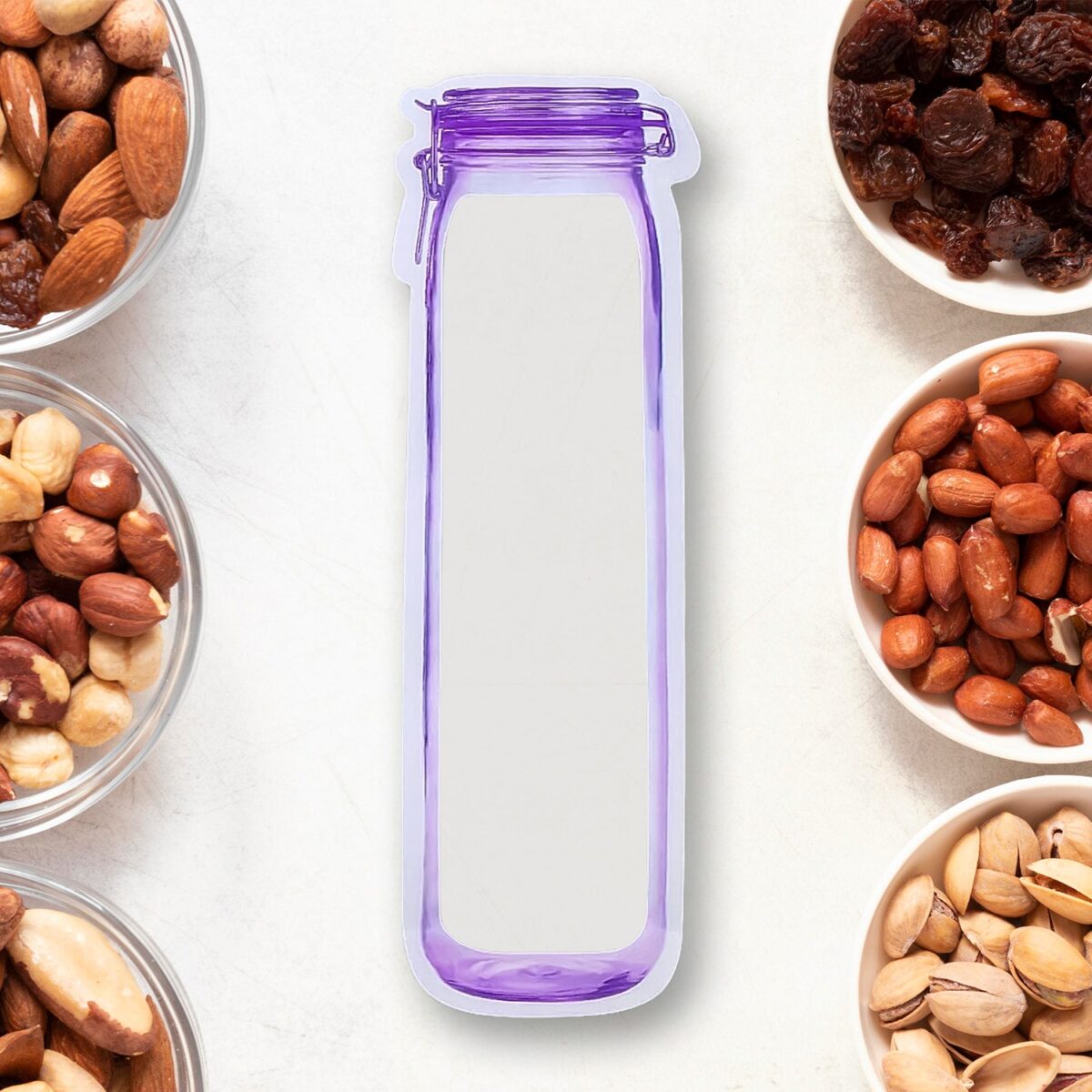 Food Storage Bag Bottles Shape Ziplock Bags Reusable (1 Pc / 500 ML) - Image 1