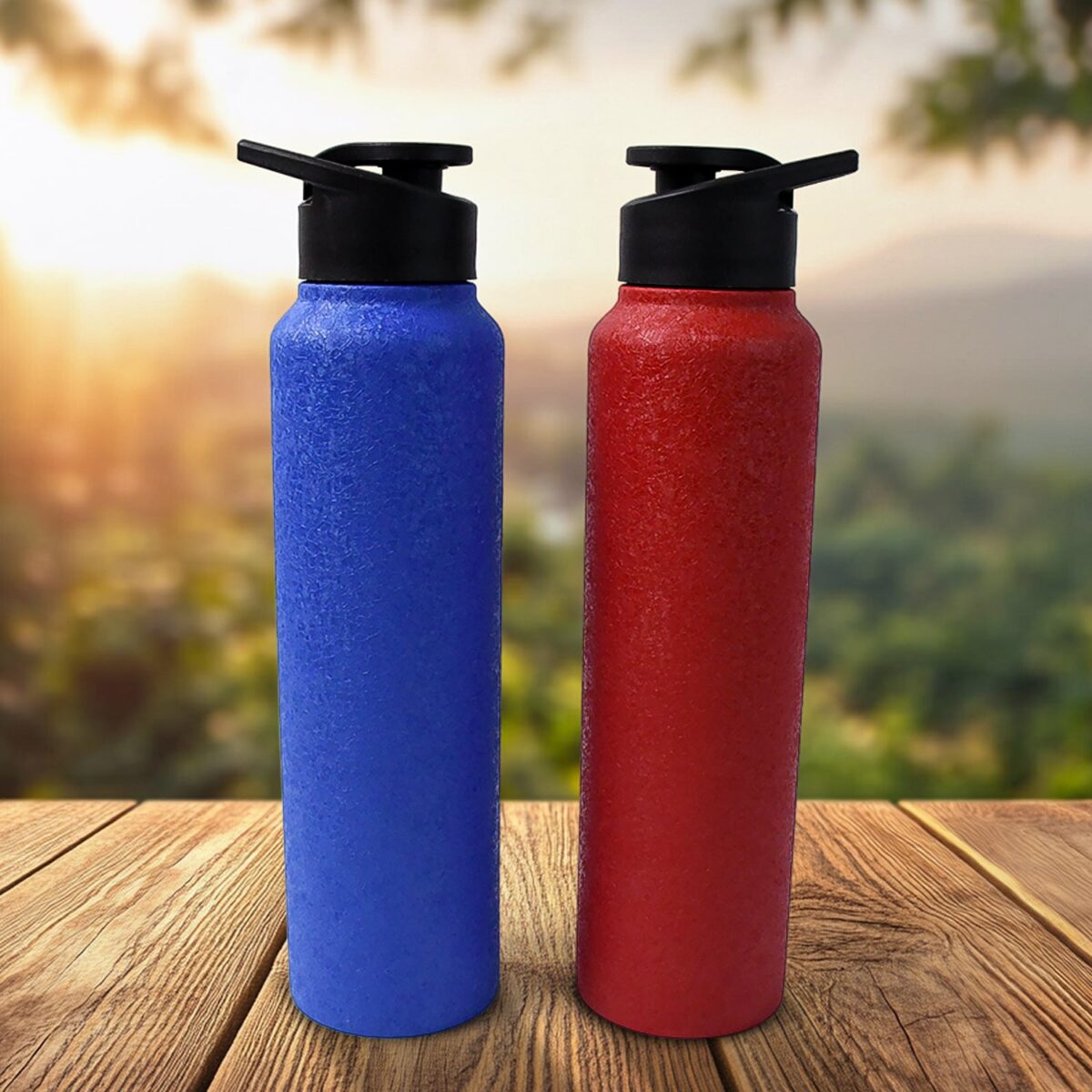 Stainless Steel Water Bottle, Fridge Water Bottle (1000ML / Mix Colour / 1 Pc) - Image 1