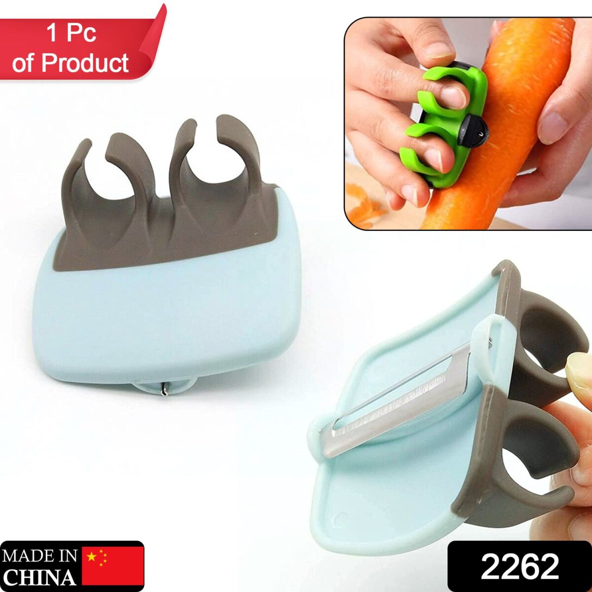 Hand Palm Peeler with Rubber Grip for Fruits & Vegetables - Image 3