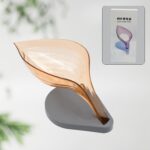 PlasticÂ Leaf Shape Soap Box, Soap Holder (1 Pc / With Color Box) - Image 5