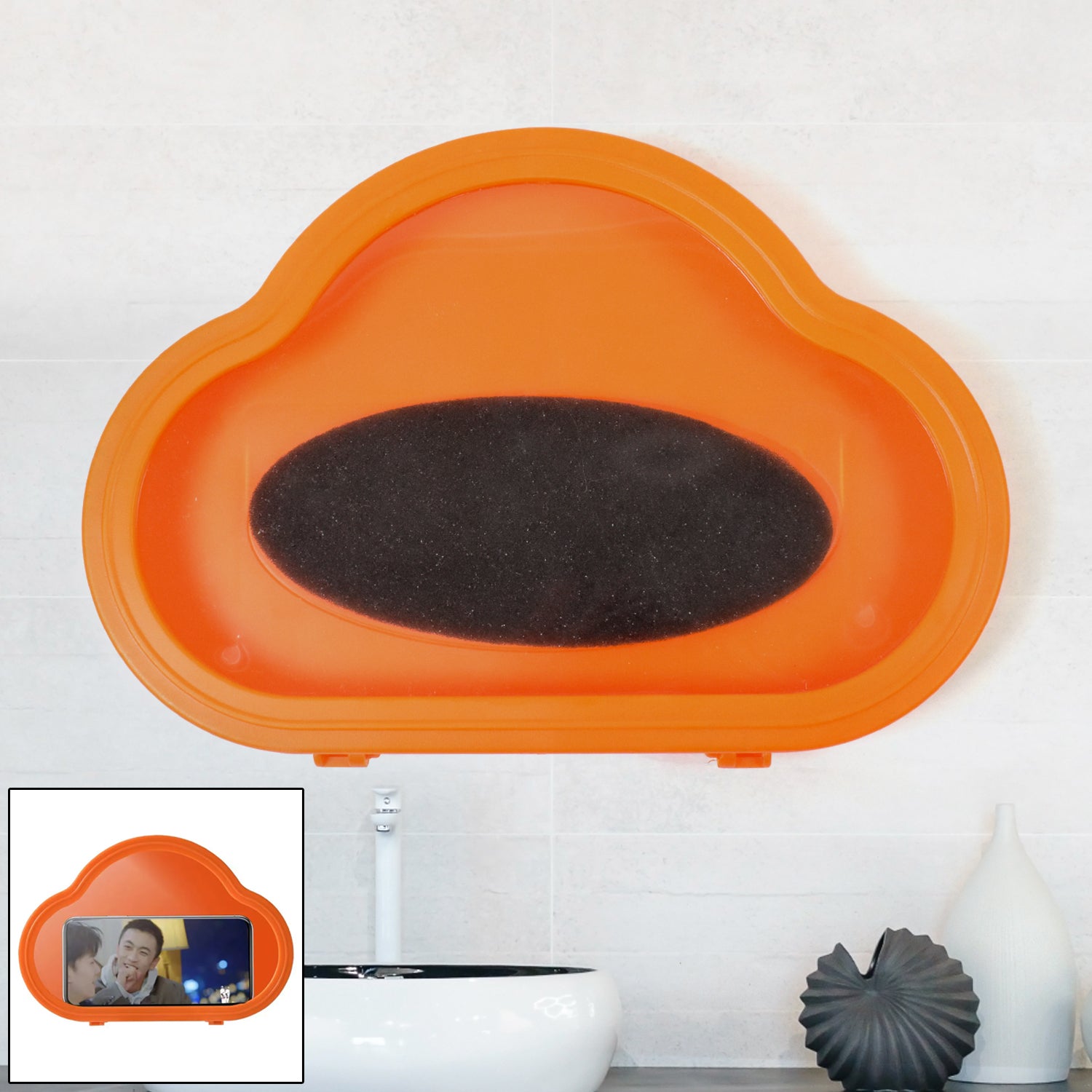 01_6f849968-9fc3-4473-8a87-8bf925a326d7.jpg Smartphone / Mobile Stand, Waterproof Case, Smartphone Stand Case (1 Pc/ Orange) - Image 1